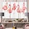 Designart - Gracefully Pink Shabby flamingo - Farmhouse Premium Canvas Wall Art